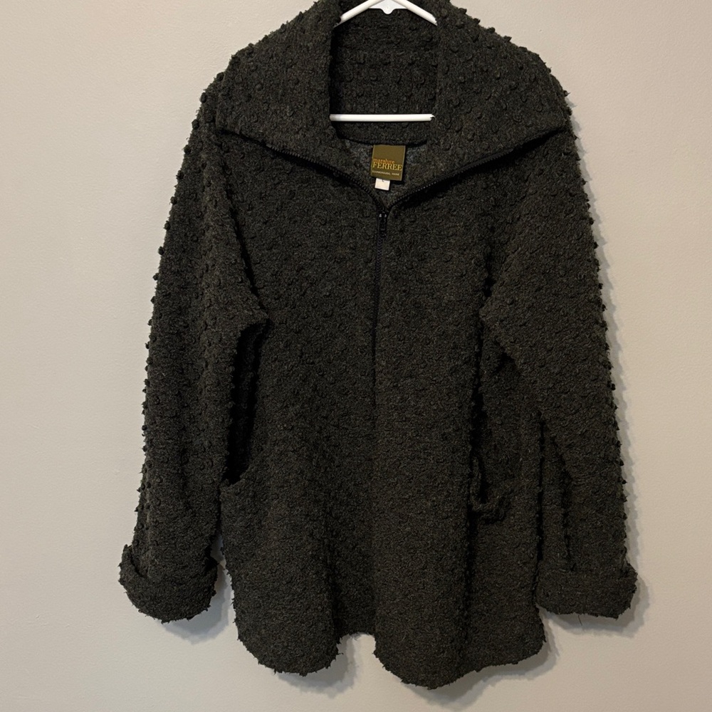 Maralyce Ferree Grayish black Textured Women's Jacket